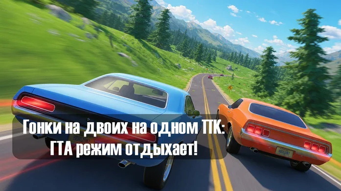 Гонки на двоих на одном ПК: ГТА режим отдыхает!